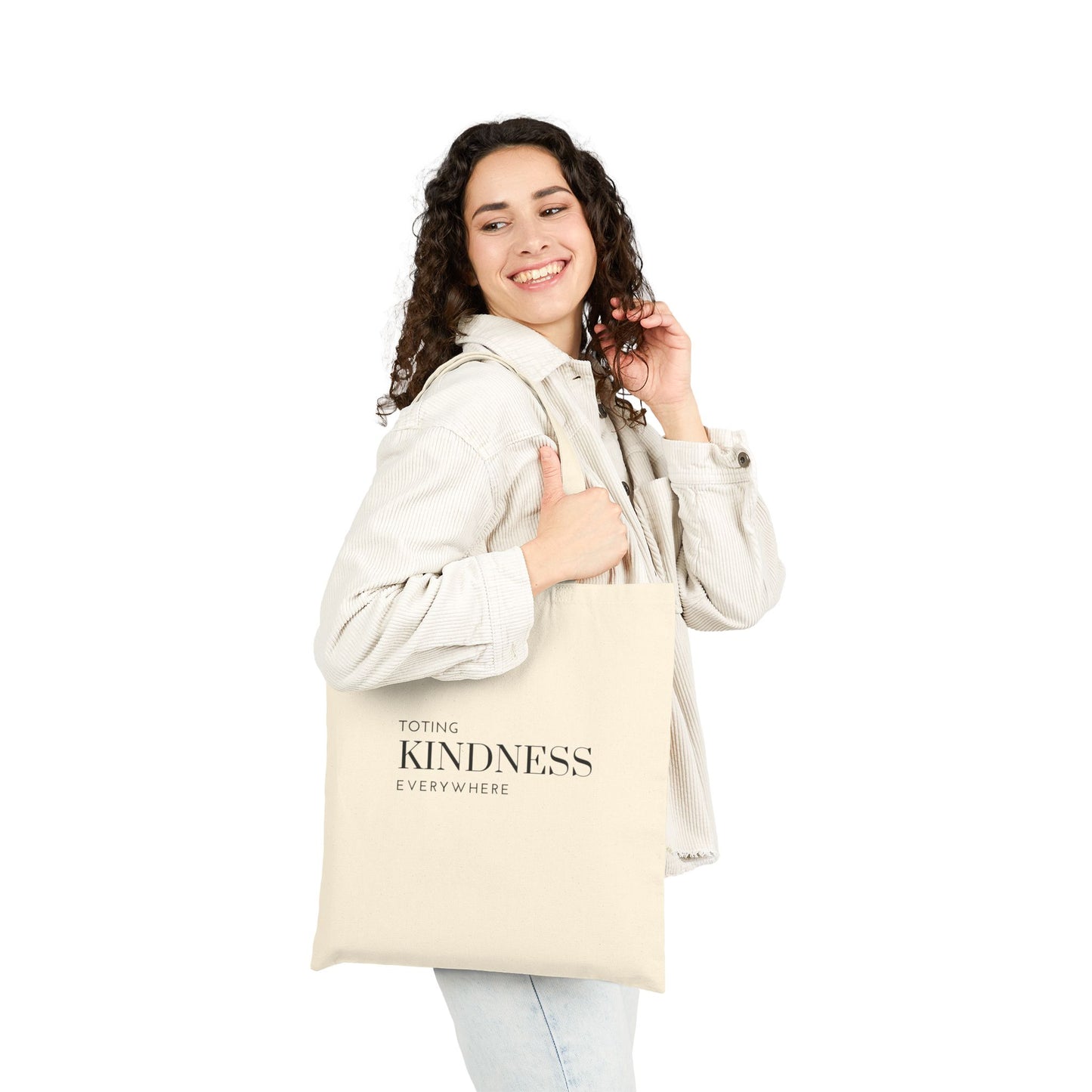 Toting Kindness Cotton Canvas Tote Bag