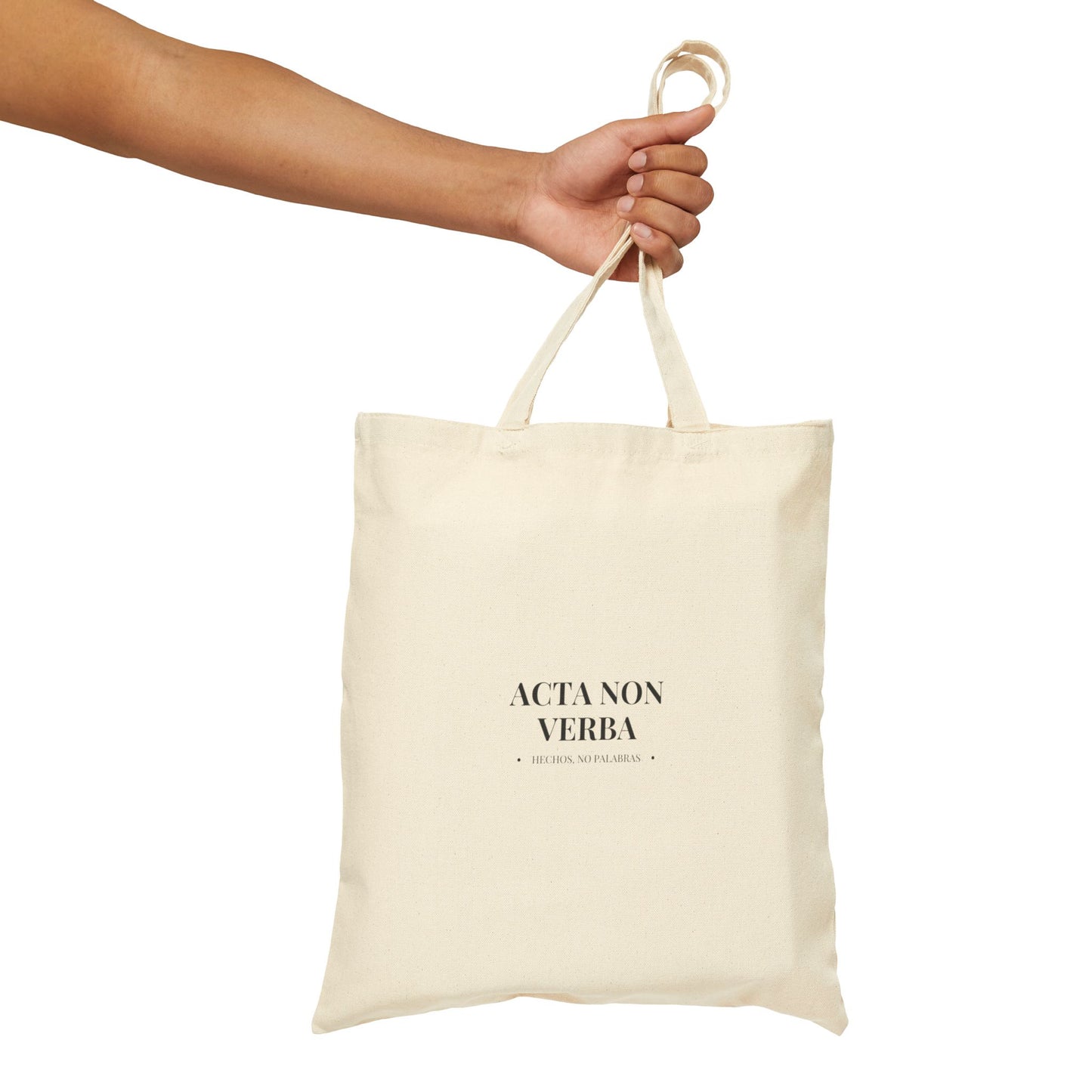 Acta Non Verba Cotton Canvas Tote Bag