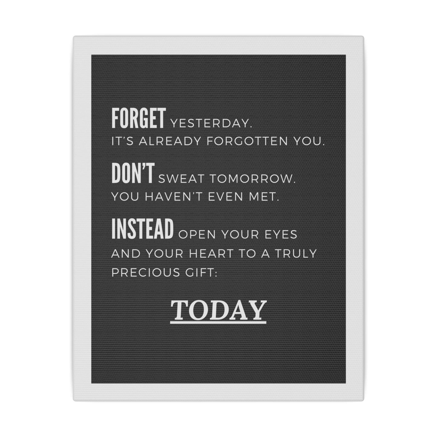Today Canvas Wall Art