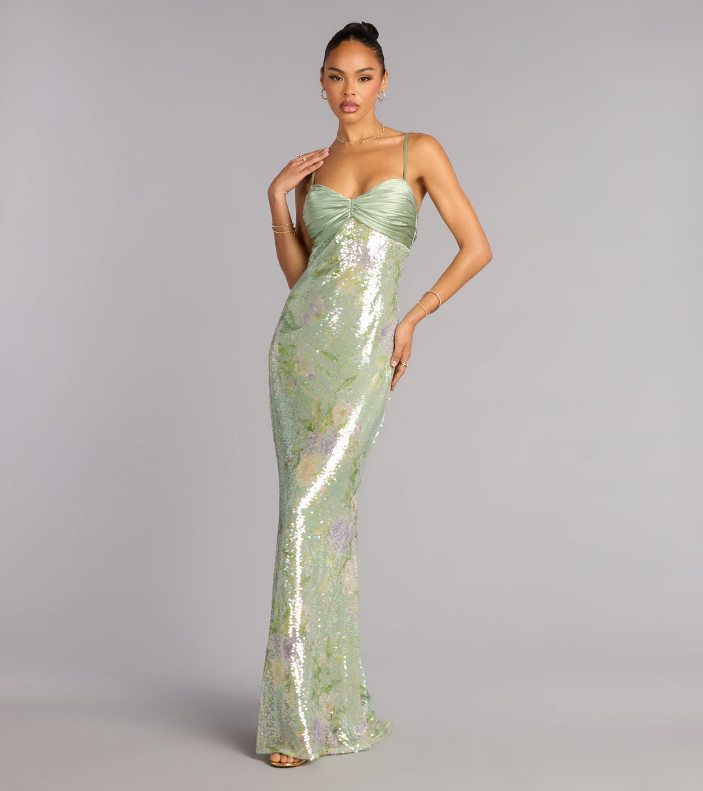 Murielle Sequin Mermaid Formal Dress