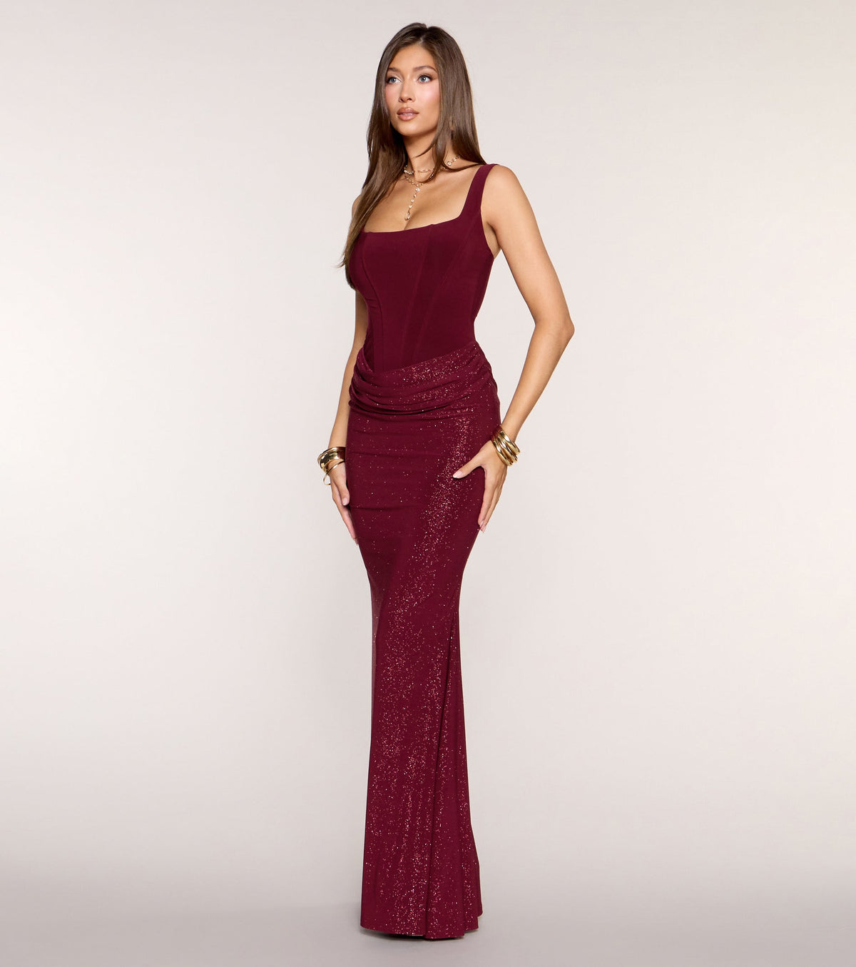 Vianne Glitter Corset Mermaid Formal Dress