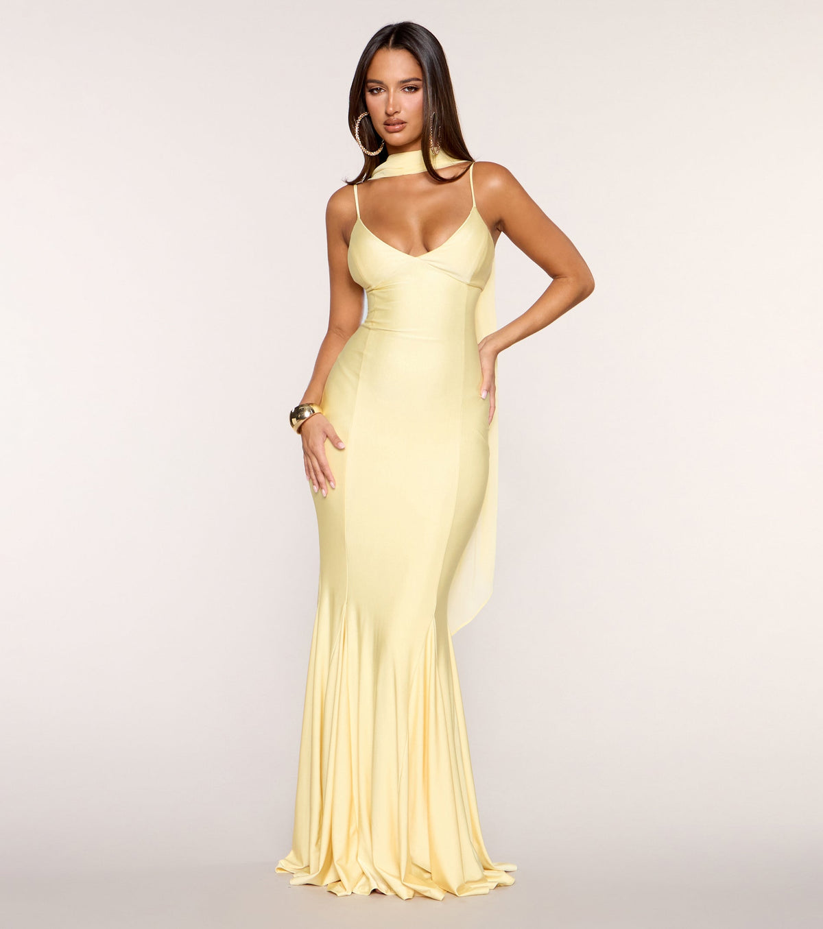 Auretta Chiffon Scarf Mermaid Formal Dress