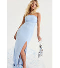 Cindy Beaded Strapless Column Formal Dress