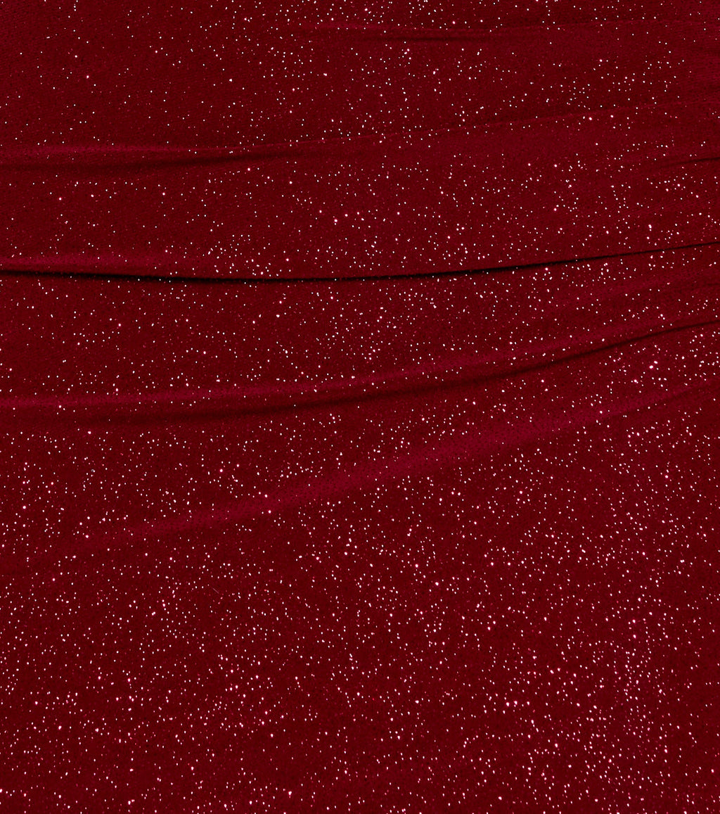 Double Take Glitter Halter Bodycon Dress