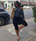 Plans Optional Striped Dolman Top