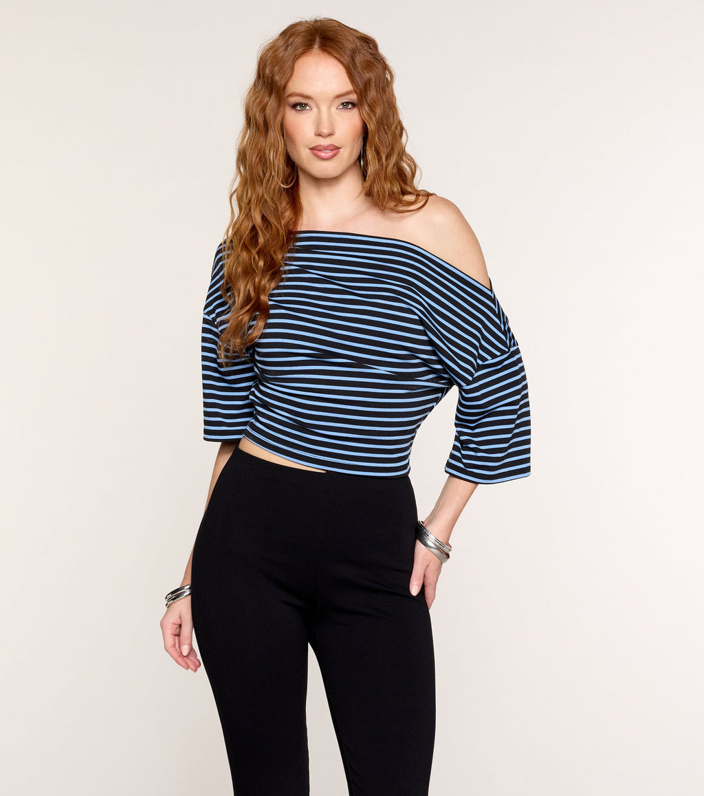Plans Optional Striped Dolman Top