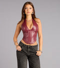Undeniable Flair Halter Corset Top