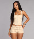 Desert Stud Halter Corset Top