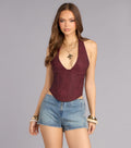 Undeniable Flair Halter Corset Top