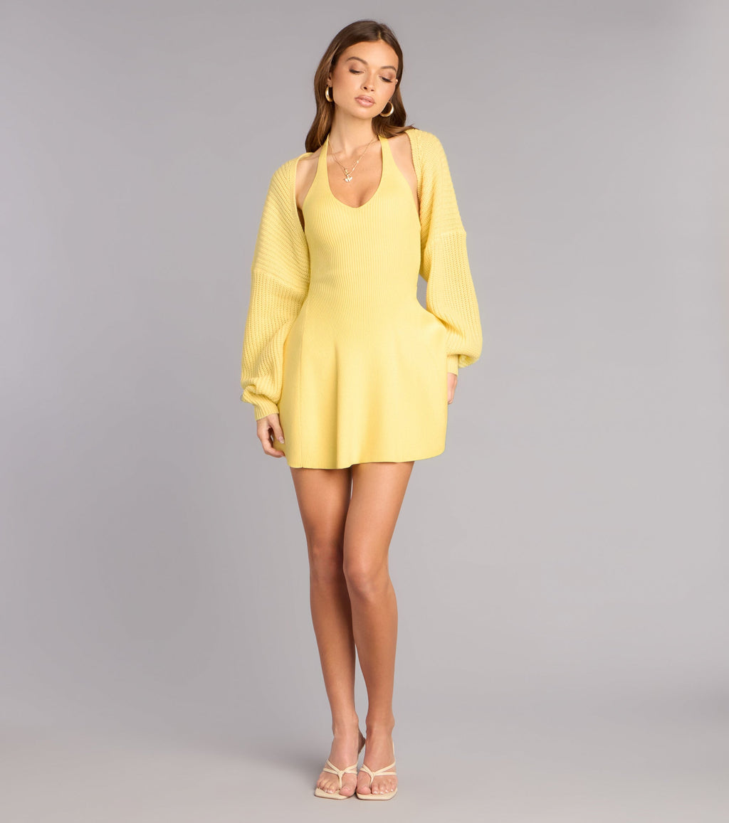 Sweet And Cozy Oversized Knit Sweater Bolero