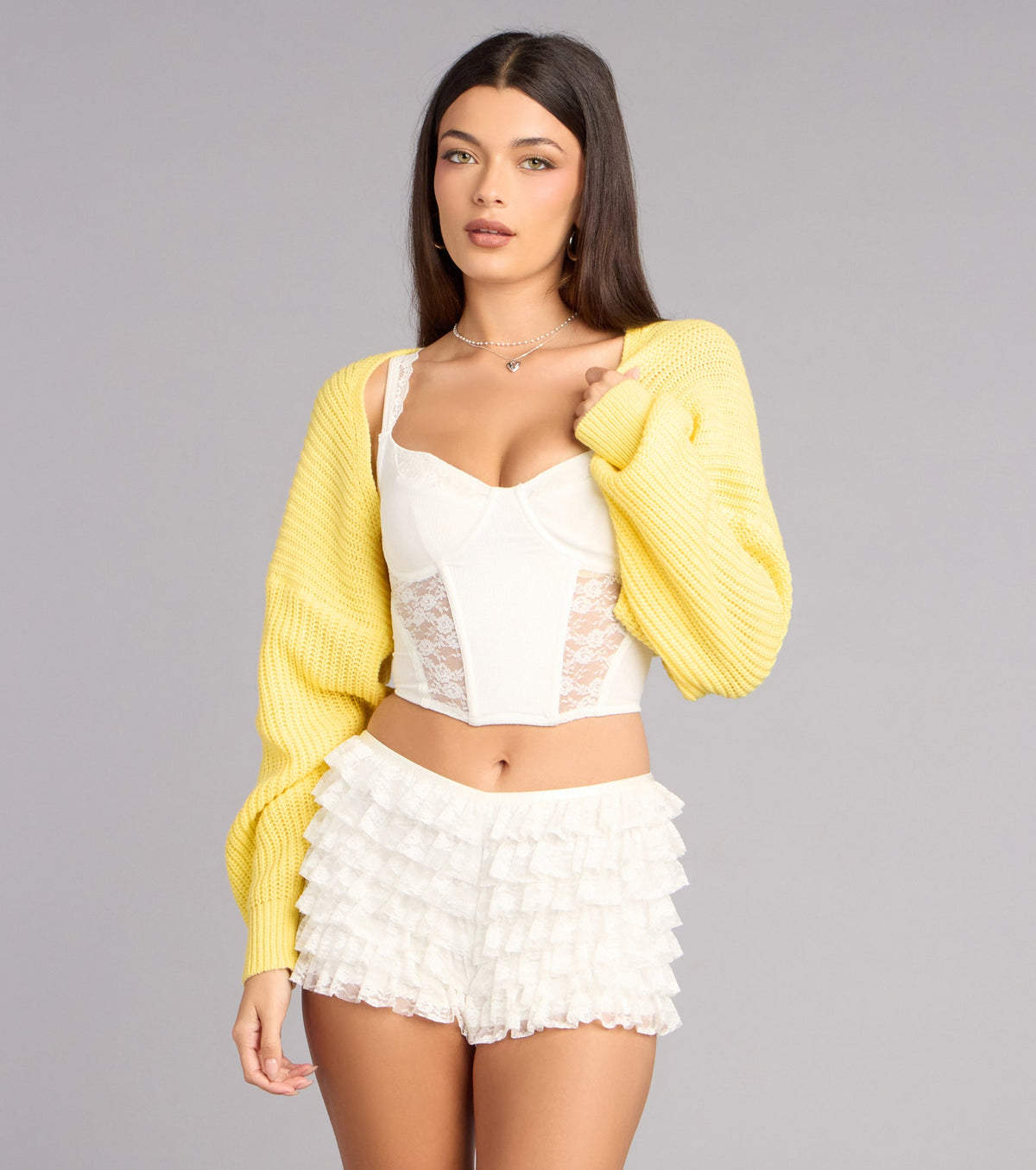 Sweet And Cozy Oversized Knit Sweater Bolero