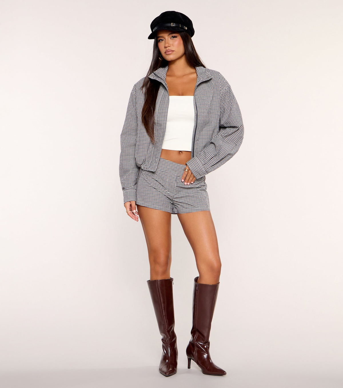 Checked In Gingham Jacket