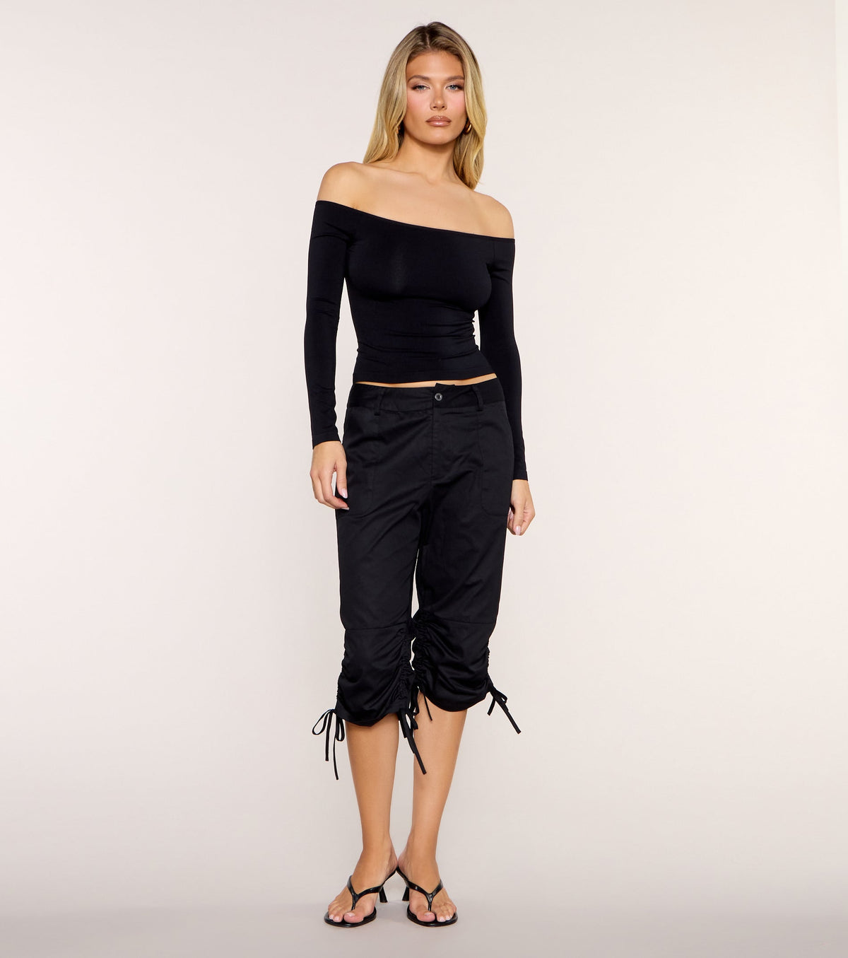 Cinch Sync Ruched Drawstring Capri Pants