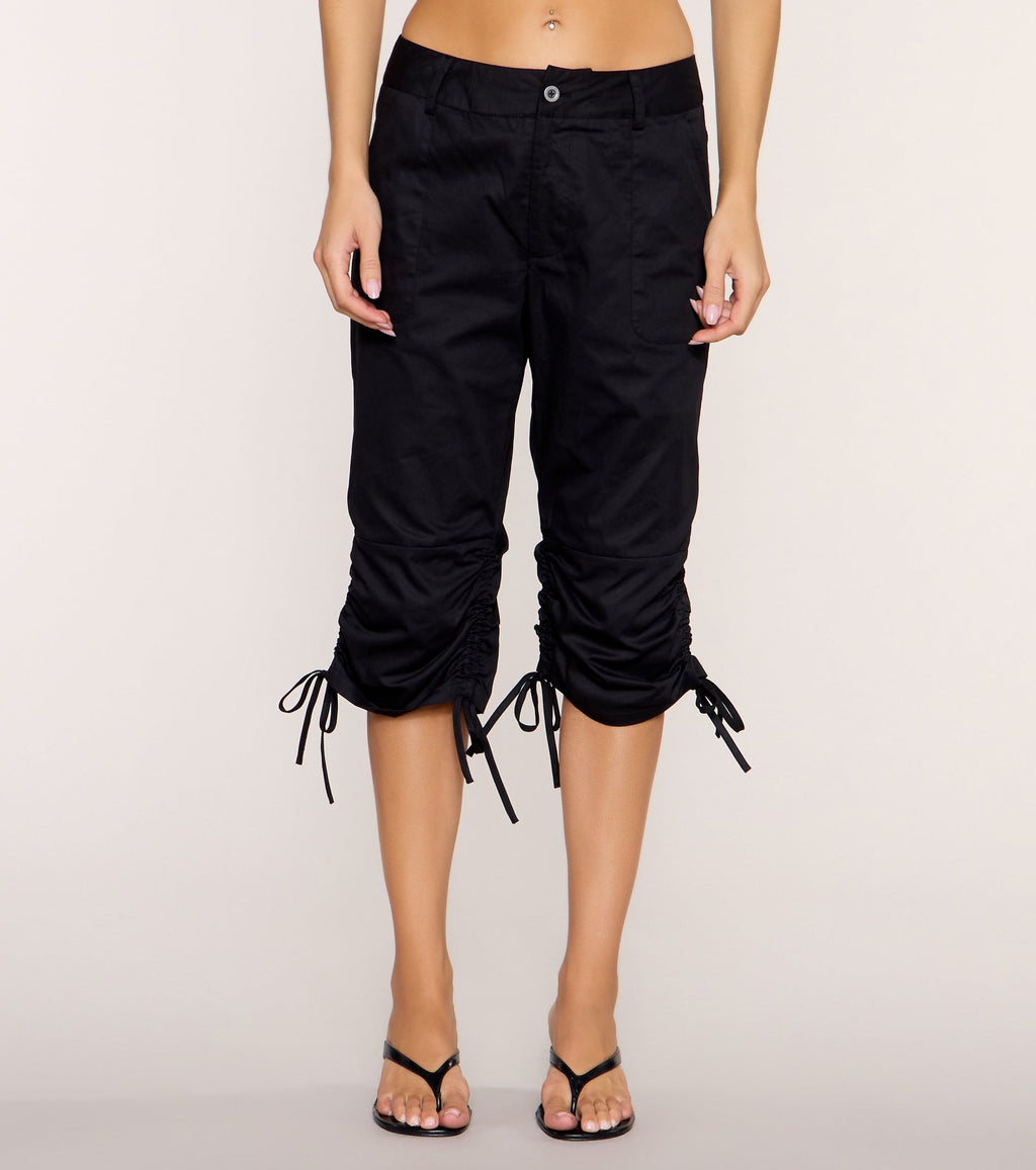 Cinch Sync Ruched Drawstring Capri Pants