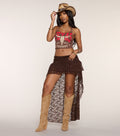 Boho Nights Lace High-Low Skirt