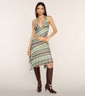 Stripe Shift Knit Midi Skirt