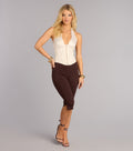 Forever On Trend High Rise Ponte Capri Pants