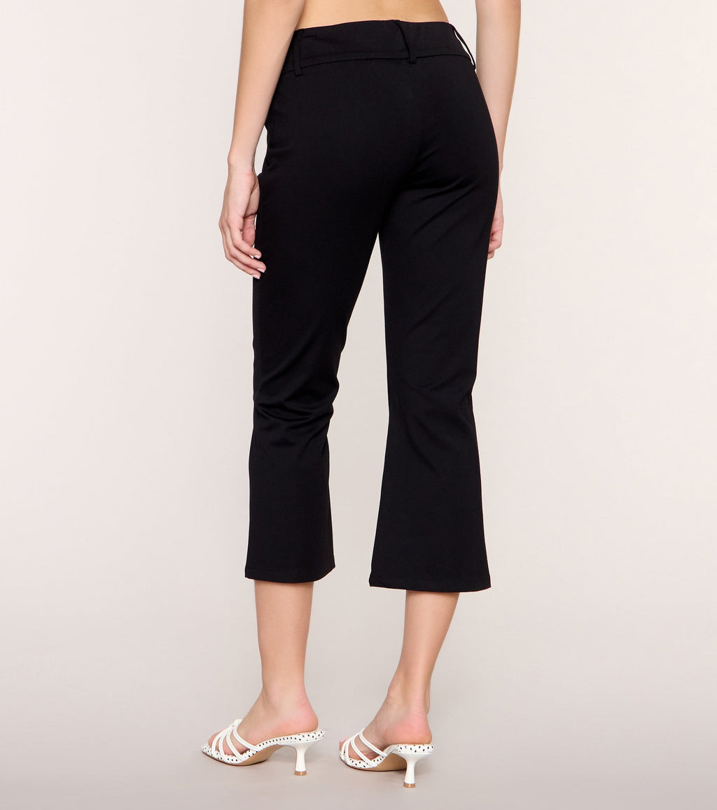 Double Take Low-Rise Flared Capri Pants