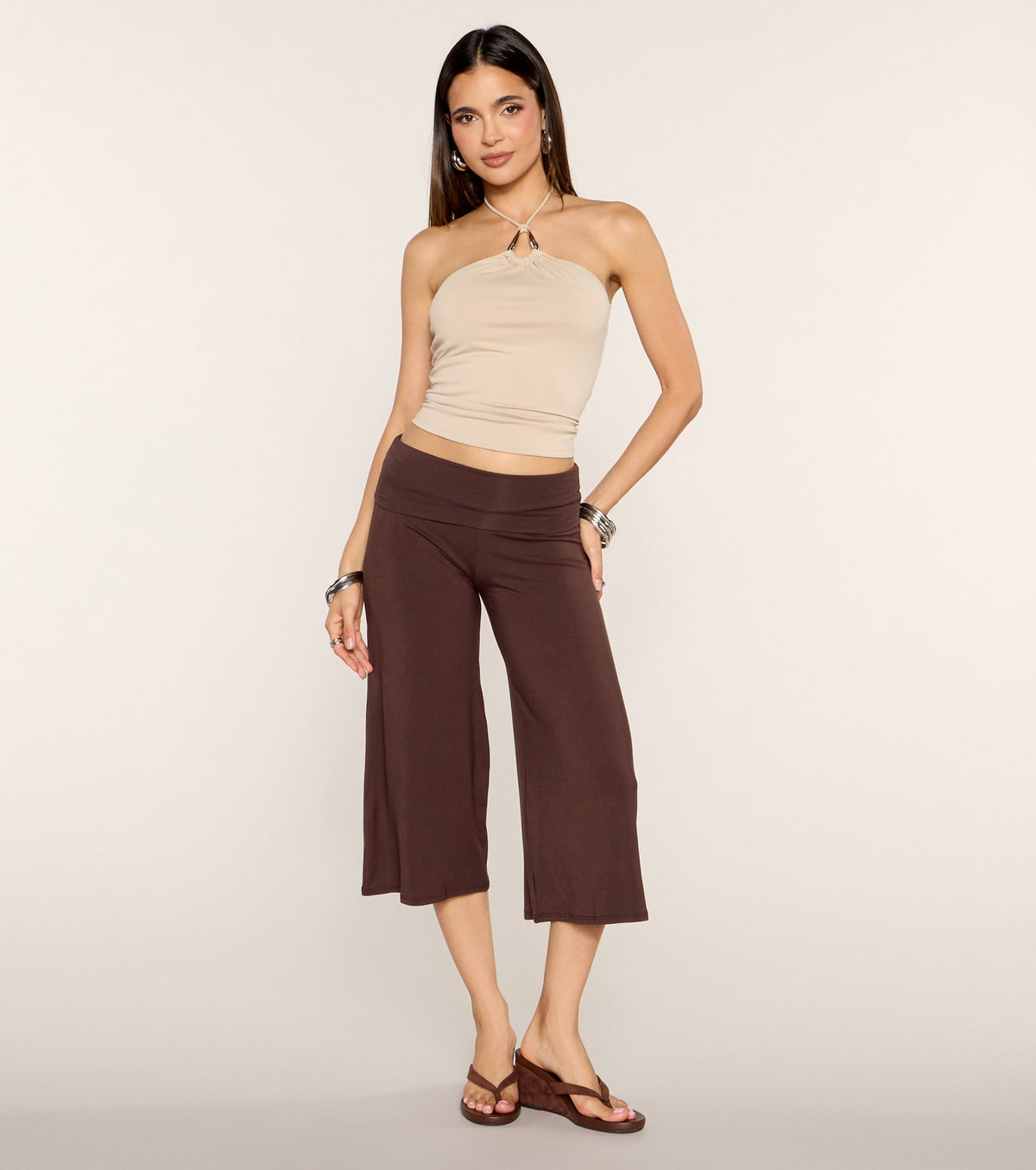 Effortlessly Cool Knit Gaucho Pants