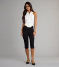 Forever On Trend High Rise Ponte Capri Pants