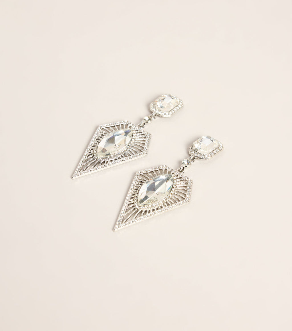 Cut Above Rhinestone Geometric Statement Earrings