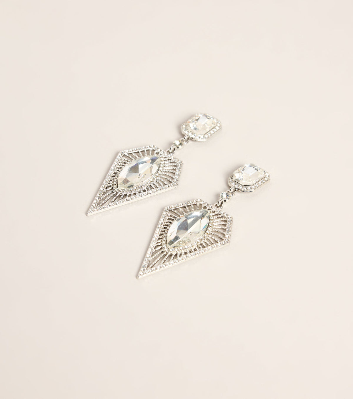 Cut Above Rhinestone Geometric Statement Earrings