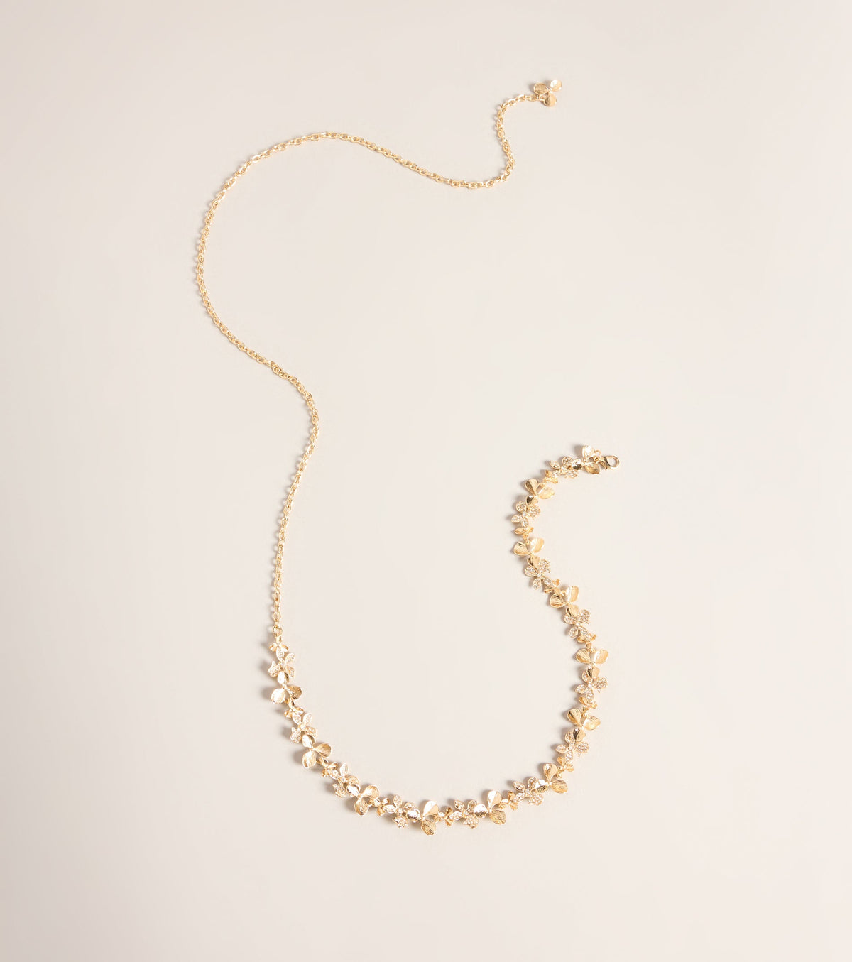 Bloom Around Rhinestone Floral Belly Chain