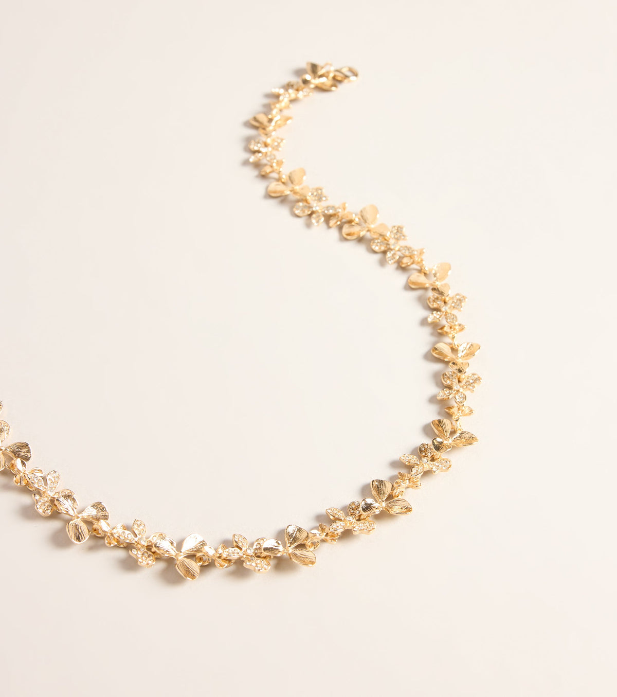 Bloom Around Rhinestone Floral Belly Chain