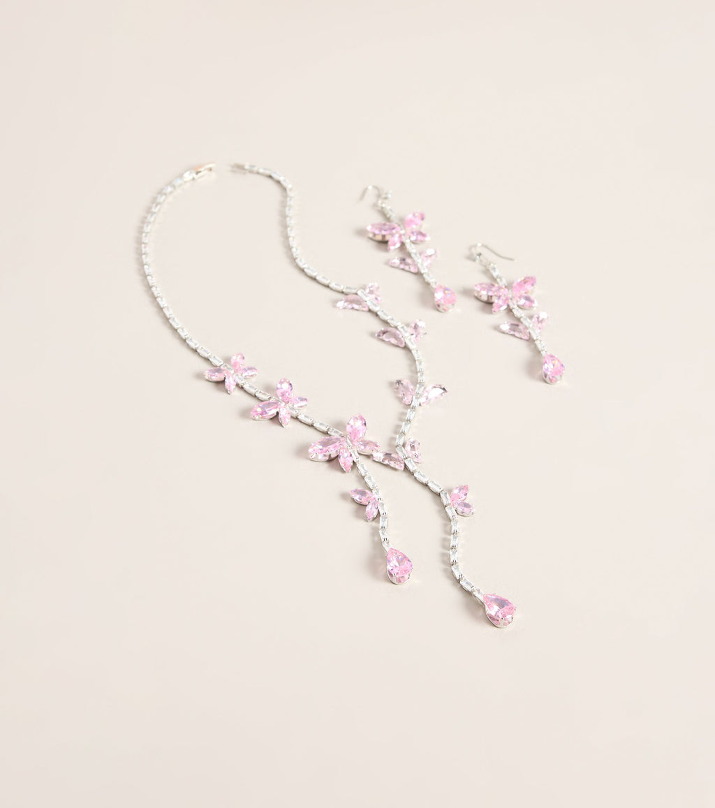 Flutter Fantasy Rhinestone Butterfly Jewelry Set