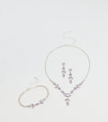 Luxe Desire Rhinestone Leaf Jewelry Set