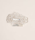 Rose Detail Rhinestone Hair Comb
