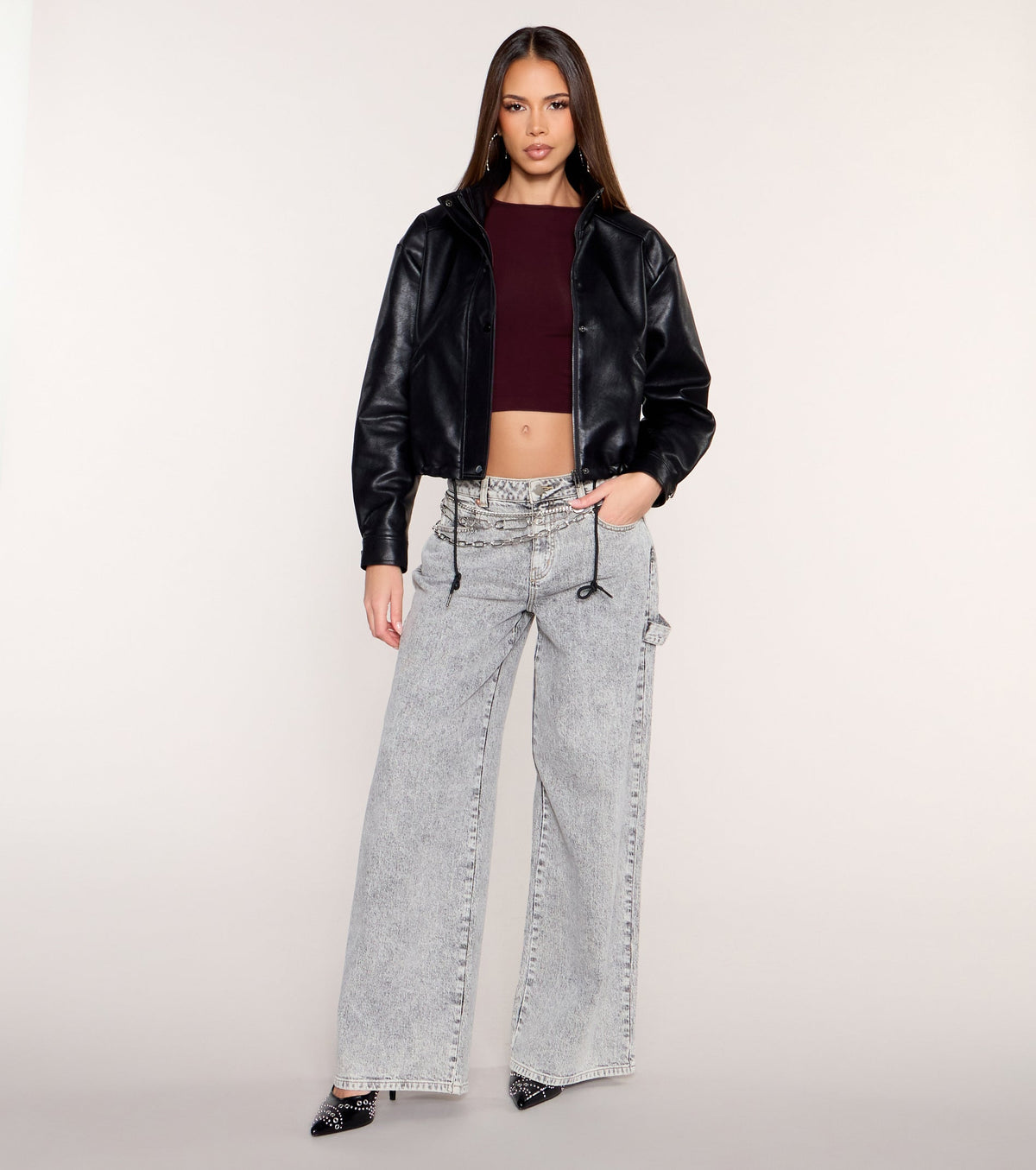 Second Skin Fitted Long Sleeve Crop Top