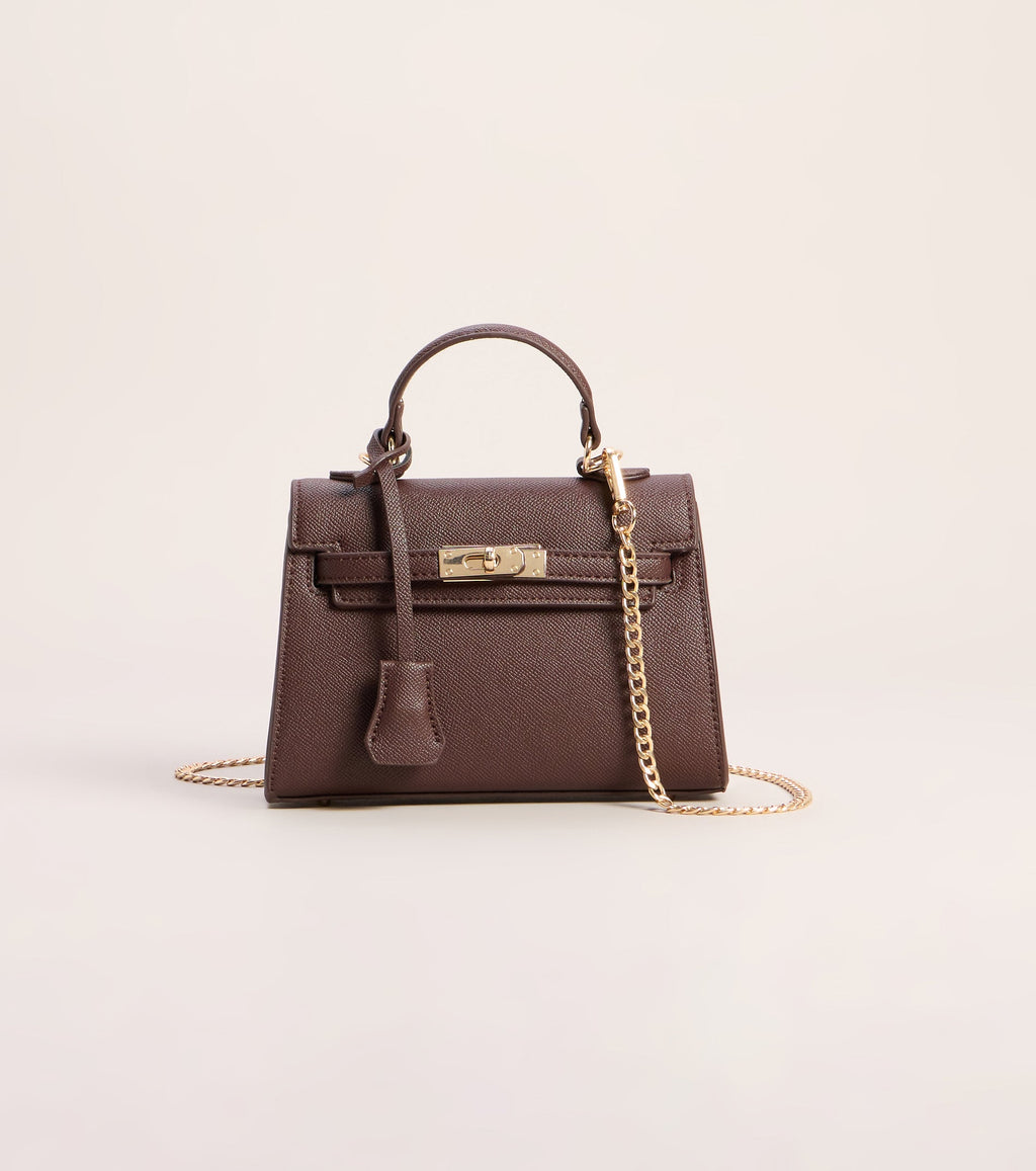 Little Luxe Twist Lock Mini Satchel Bag