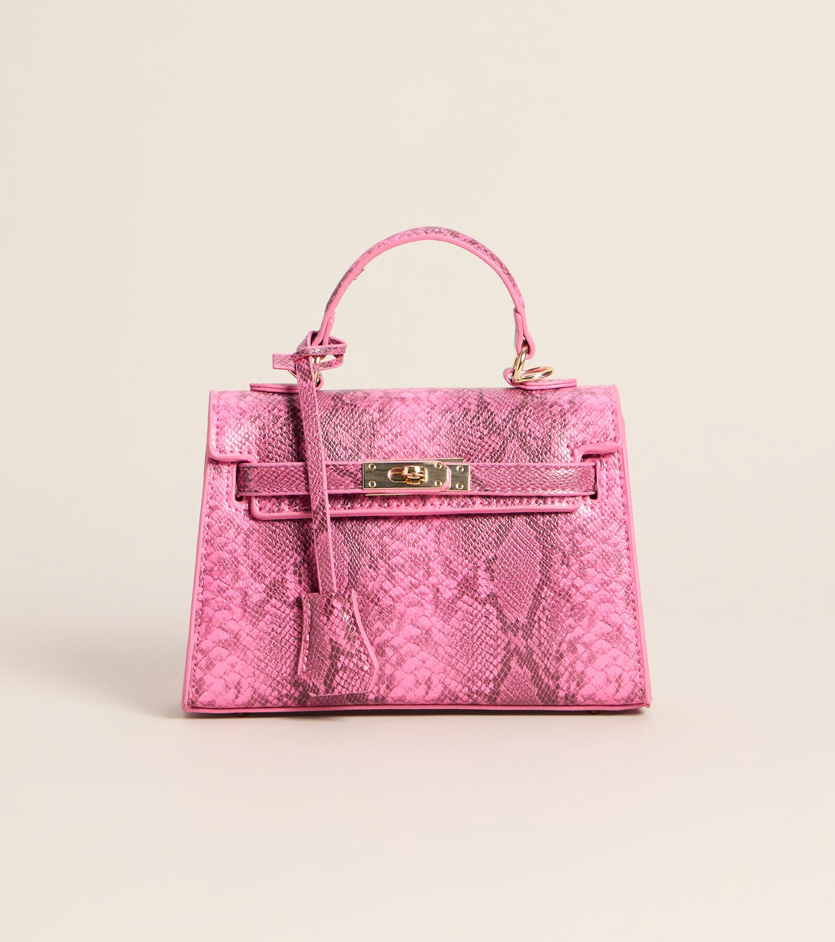 Little Luxe Twist Lock Mini Satchel Bag