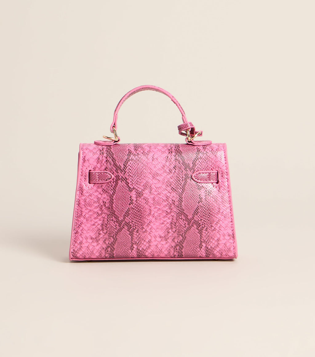 Little Luxe Twist Lock Mini Satchel Bag