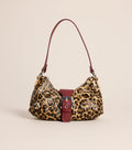 Wild Card Leopard Buckle Shoulder Bag