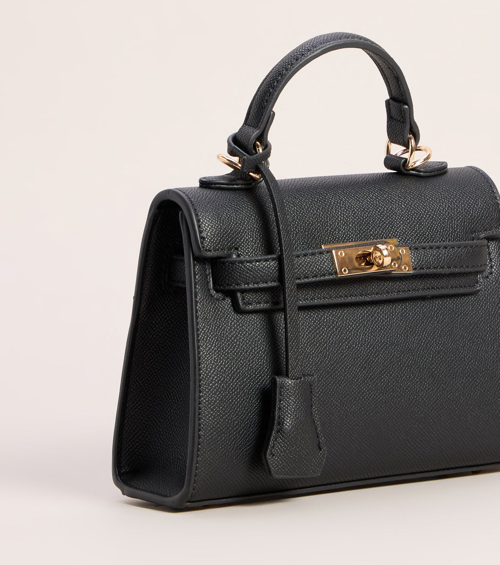 Little Luxe Twist Lock Mini Satchel Bag