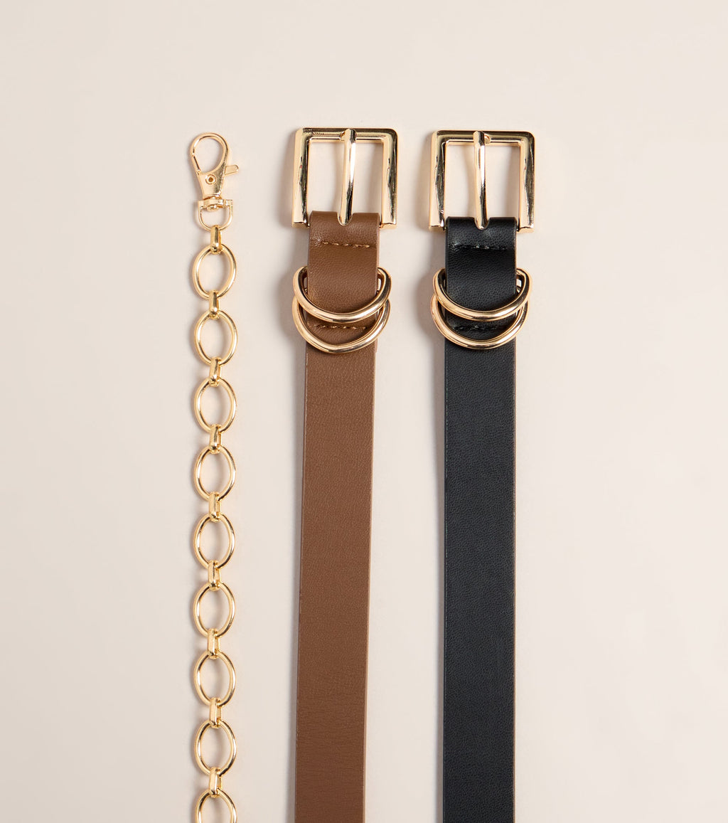 Sleek Essentials Trio Belt Set