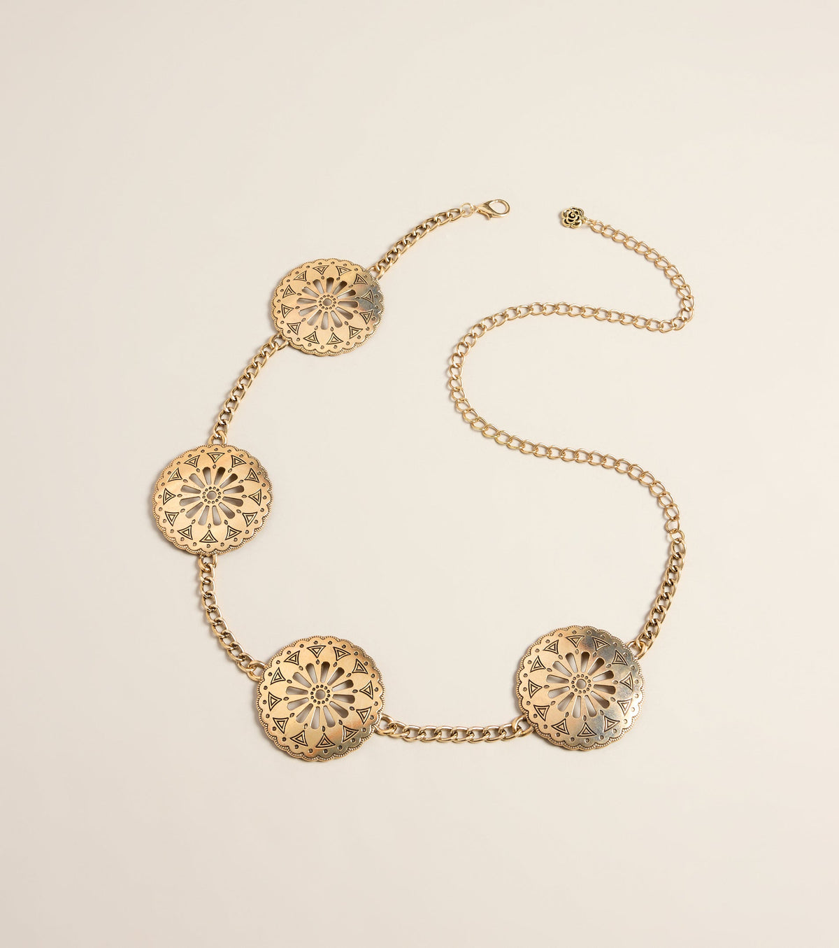 Desert Bloom Medallion Chain Belt