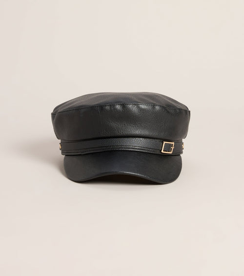 City Limits Faux Leather Cabby Hat