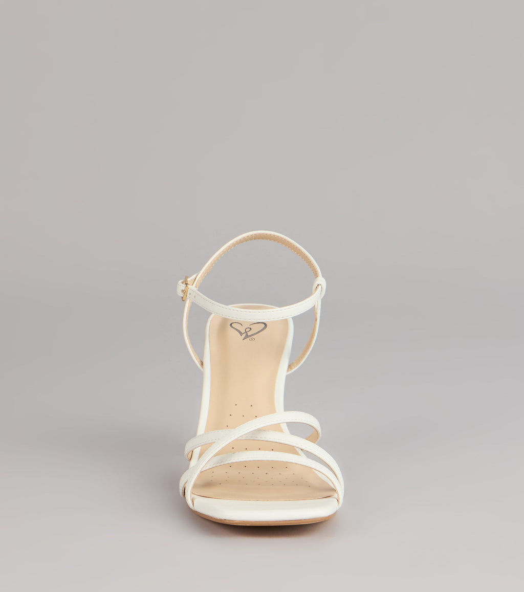 Shine Hour Metallic Strappy Stiletto Heels