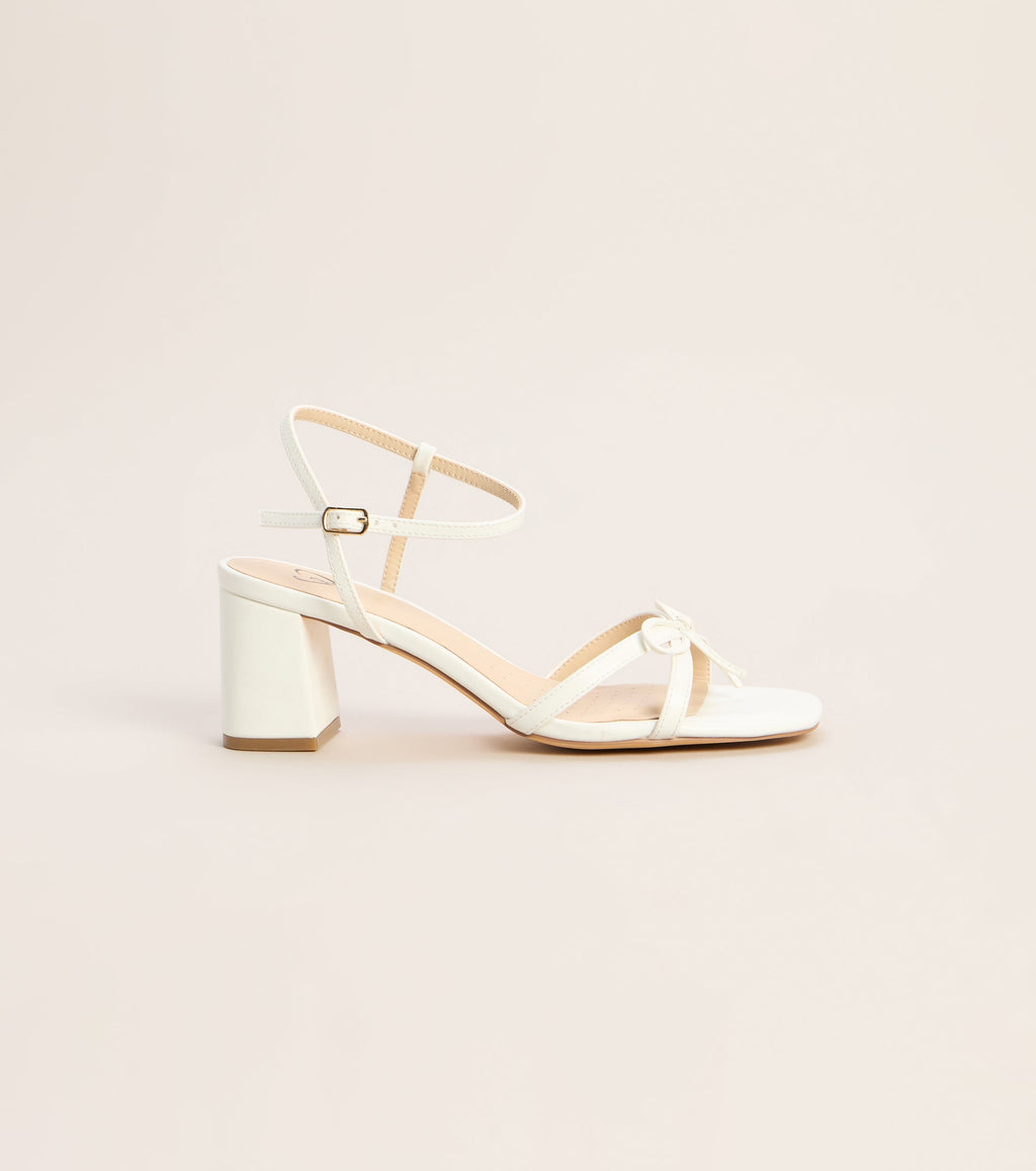Plans Confirmed Bow Block Heels