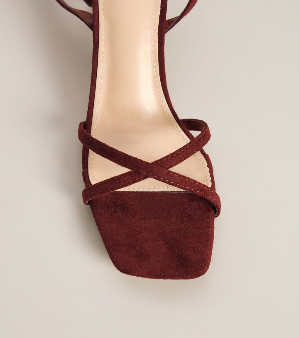 Plans Came Up Square Toe Kitten Heels