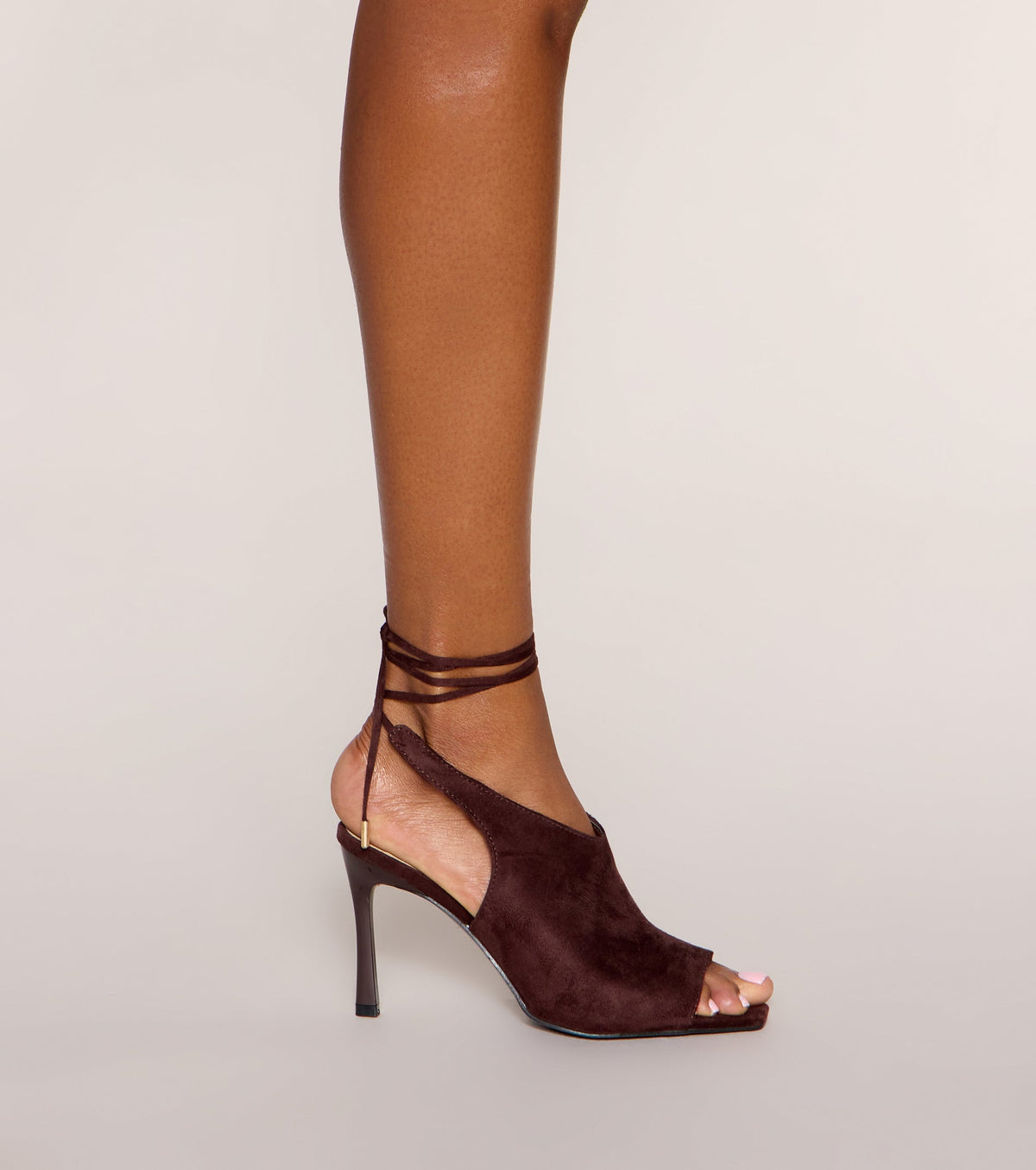 Wrapped Up Peep-Toe Stiletto Heels