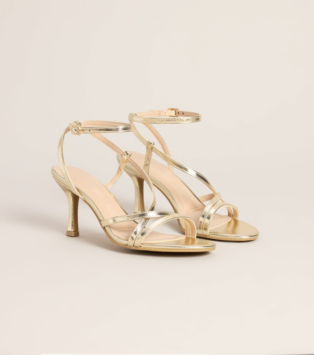 Pretty Little Plans Strappy Kitten Heels