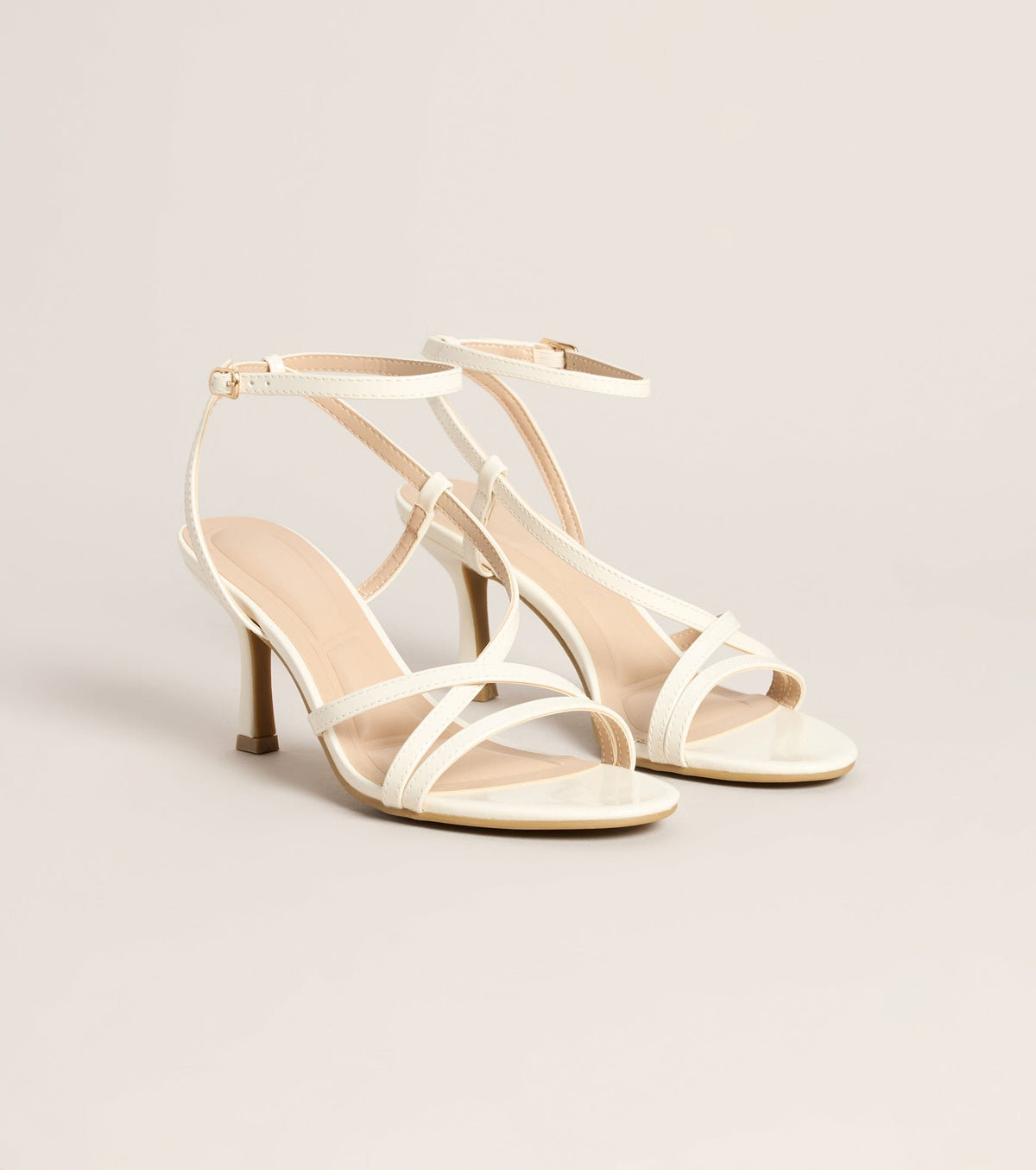 Pretty Little Plans Strappy Kitten Heels
