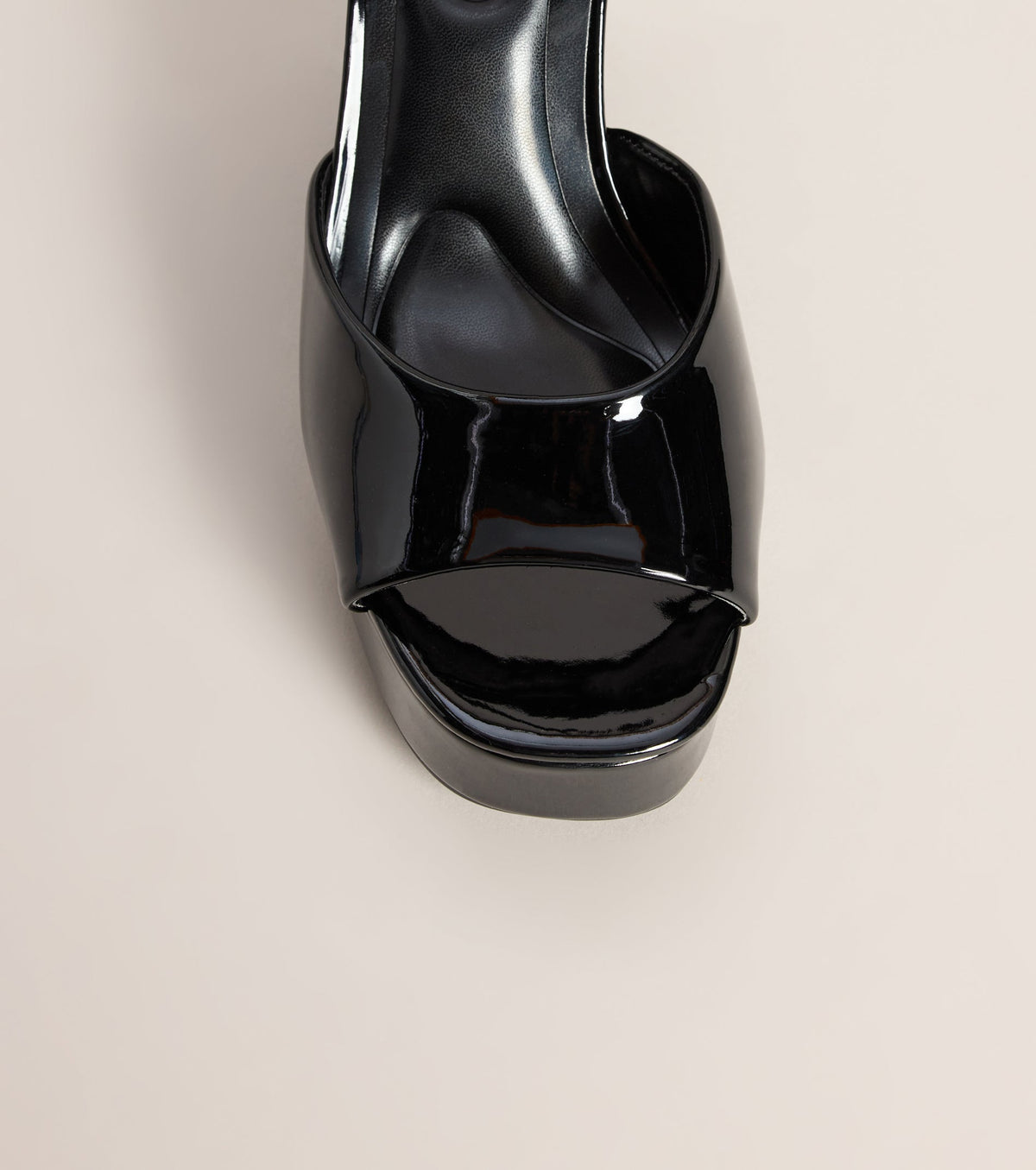 Gloss Boss Patent Platform Block Heels