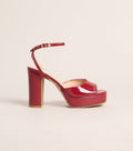 Gloss Boss Patent Platform Block Heels