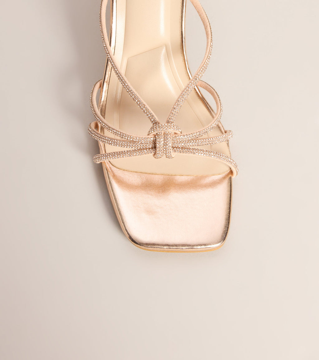Tie The Look Rhinestone Stiletto Mules