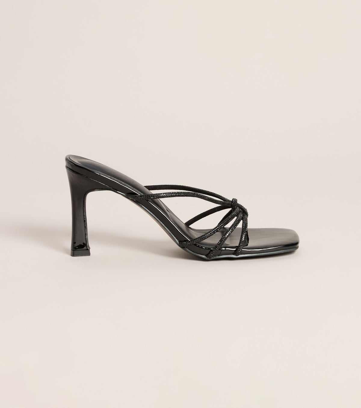 Tie The Look Rhinestone Stiletto Mules